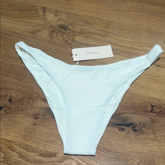 NWT Eberjey So Solid Dree Ecru Ivory Bikini Bottom Size Small Reg. $78 - Picture 4 of 7